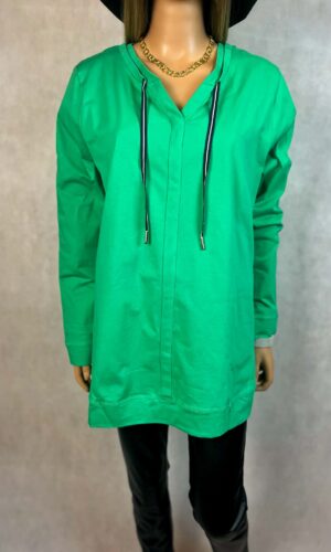 Bawełniana bluzka z ozdobnym wiązaniem