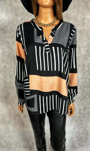 Koszula nowoczesny geometryczny print